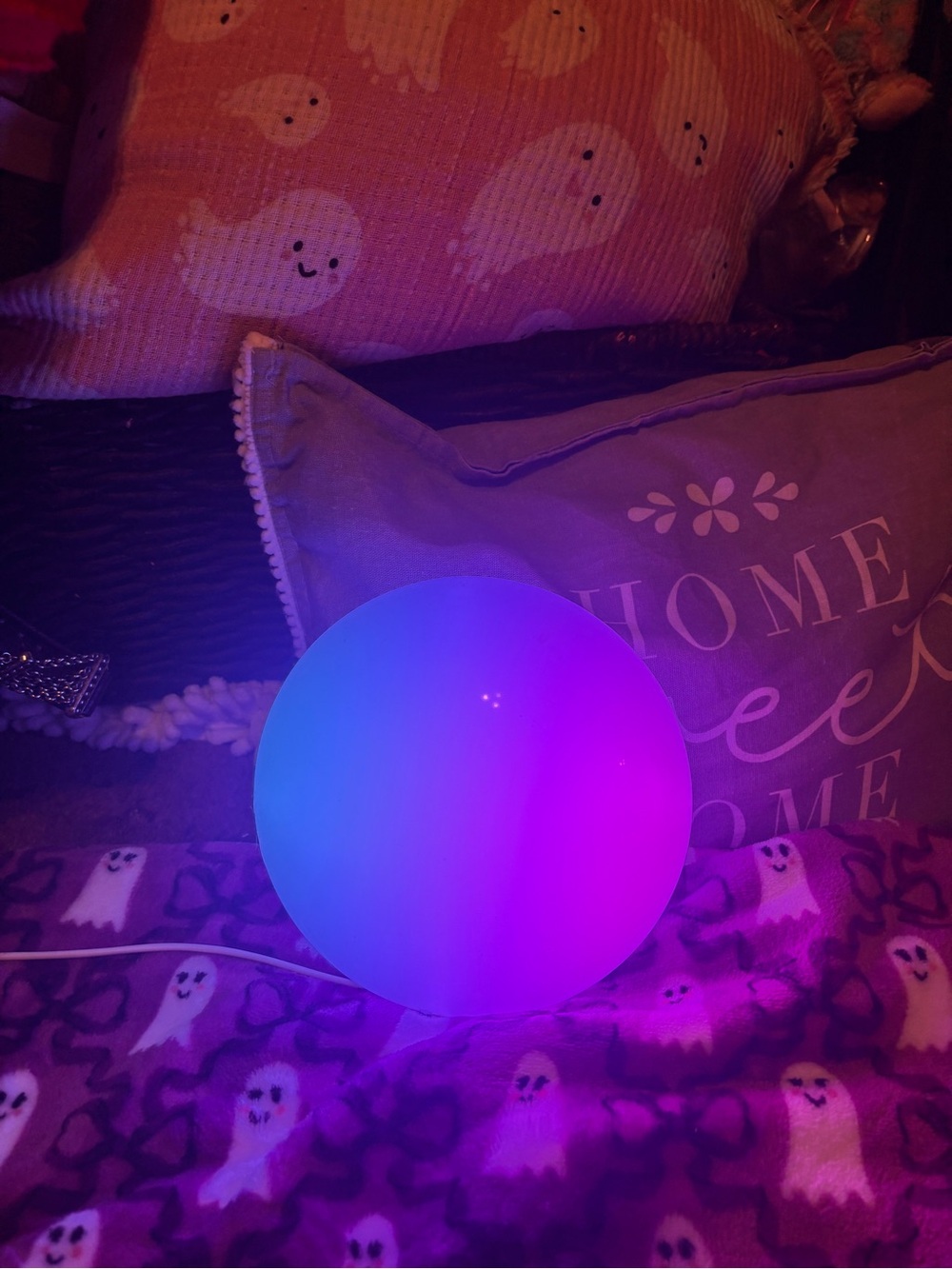 Color-Changing LED Orb Lamp - Purple - Picture 2 of 3